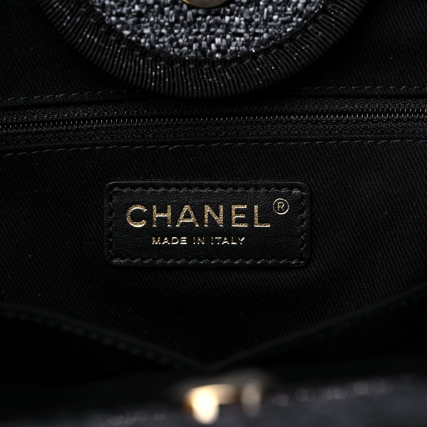 Chanel Lurex Boucle Medium Deauville Tote Black 6 of 9