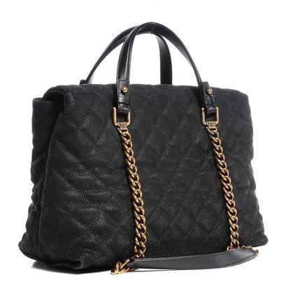Chanel Iridescent Caviar Chic Quilt Tote Black 3 of 9