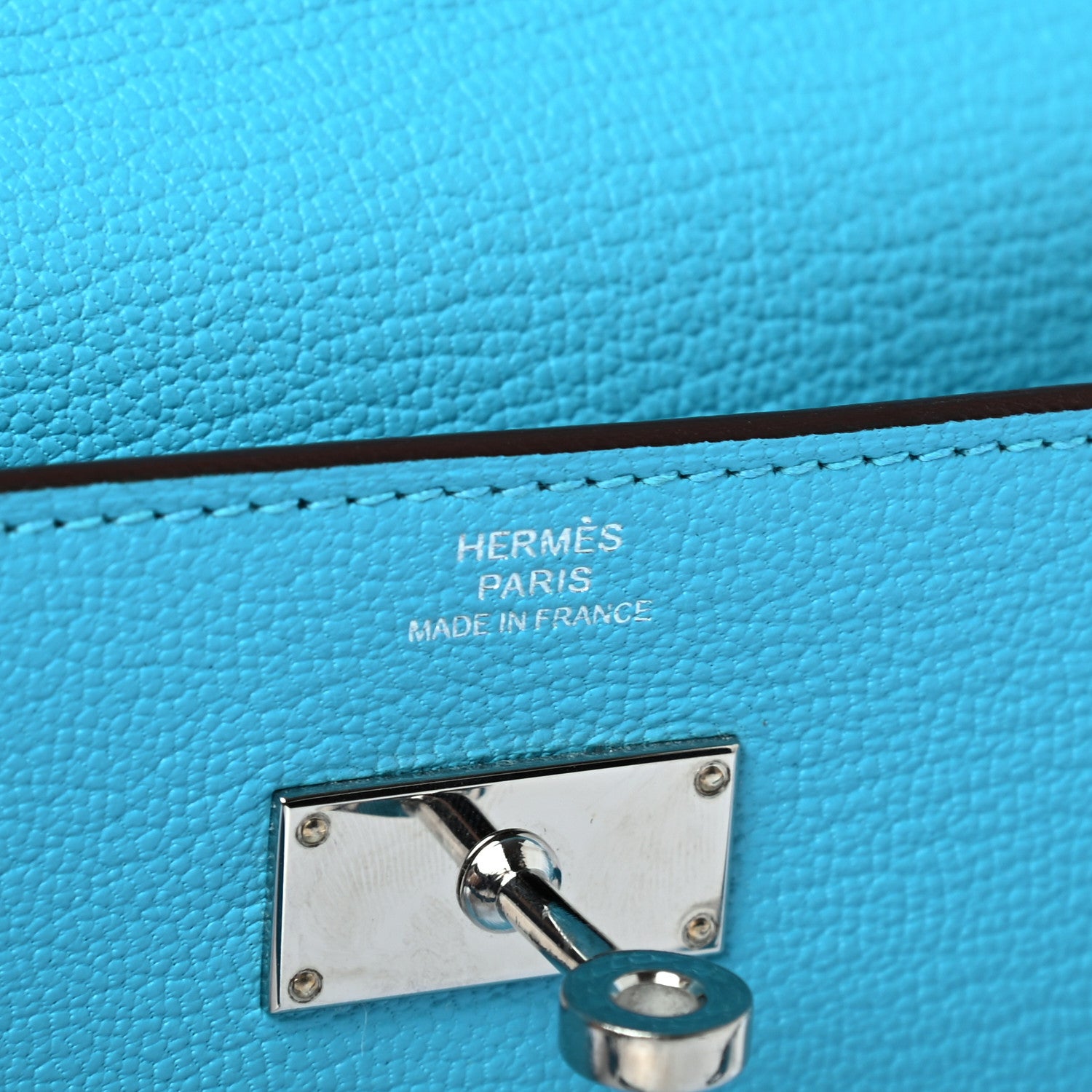 Hermes Chevre Mysore Kelly Longue Wallet Bleu Azteque 6 of 8