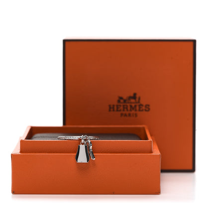 Hermes 18K White Gold Diamond Kelly Clochette Ring 50 5.25 6 of 6