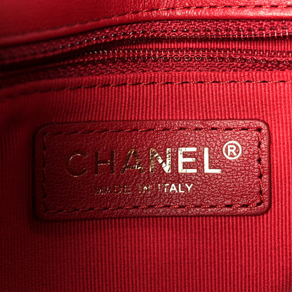 Chanel Patent Quilted Shiny Coco Small Flap Hobo Red 6 of 12