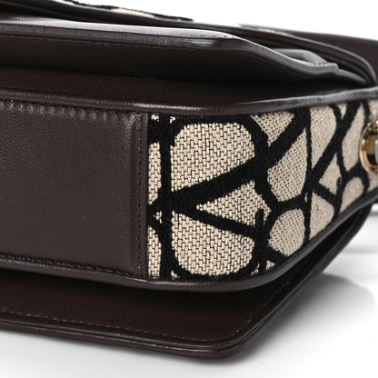Valentino Garavani Toile Iconographe Goatskin Le Grand Deuxieme Shoulder Bag Naturale Black Fondant 8 of 9