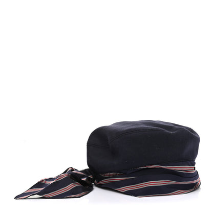 Gucci Felt Beret Hat M Navy 5 of 9