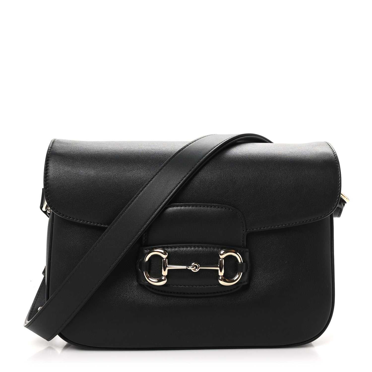 Gucci Ciny Lux Calfskin Horsebit 1955 Soft Small Shoulder Bag Black 1 of 11