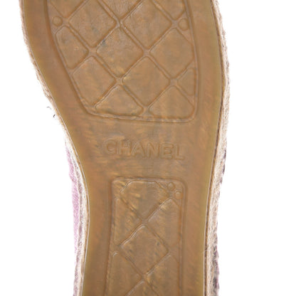 Chanel Toile Sequin CC Espadrilles 39 Pink Dark Pink 7 of 10