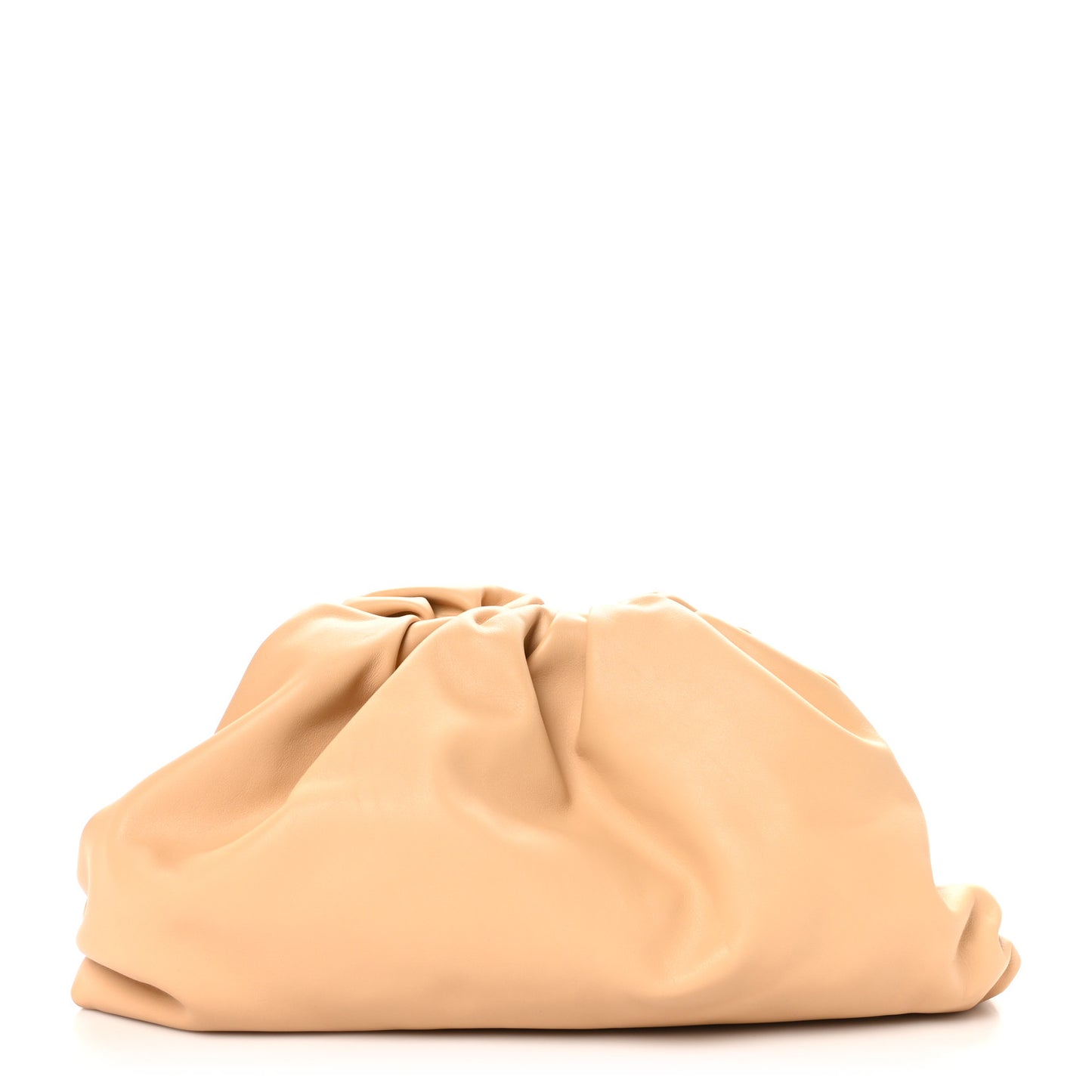 Smooth Butter Calf The Pouch Oversized Clutch Almond