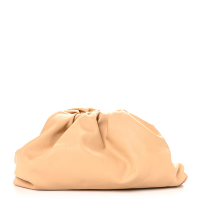 Bottega Veneta Smooth Butter Calf The Pouch Oversized Clutch Almond 1 of 9