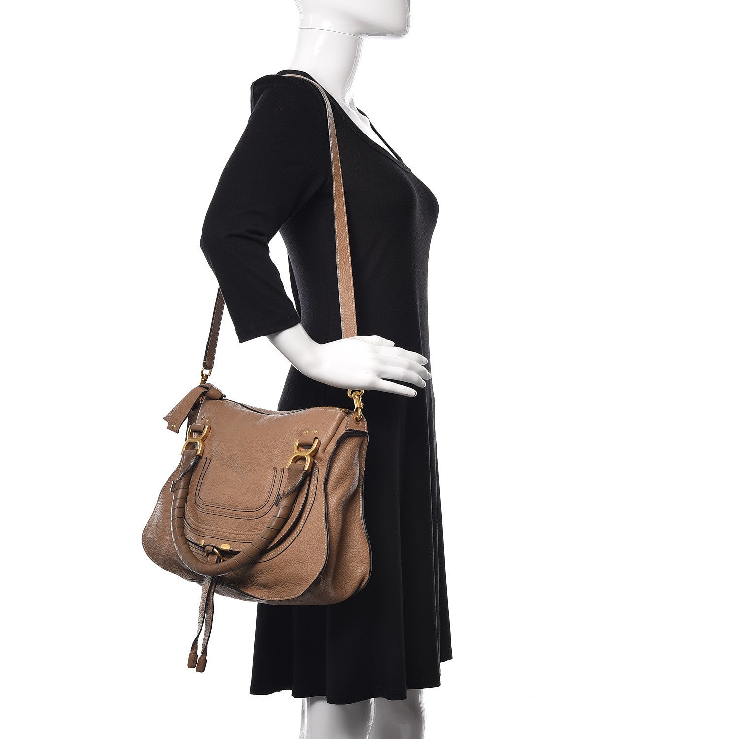 Chloe Calfskin Medium Marcie Satchel Nut 3 of 11