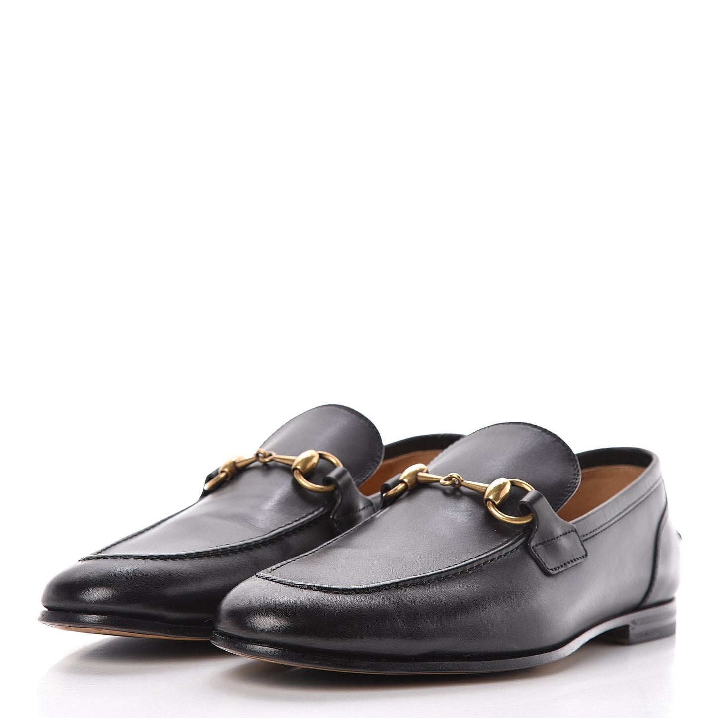 Calfskin Horsebit Mens Jordaan Loafers 5 Black