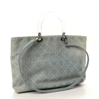 Christian Dior Denim Cannage Lady Dior Light Blue 3 of 11