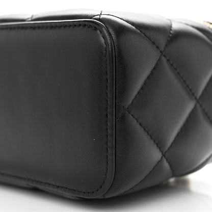 Chanel Lambskin Resin Elegant Chain Small Vanity Case Black 10 of 11