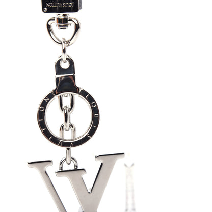 Louis Vuitton LV Facettes Bag Charm Key Holder Silver 4 of 5