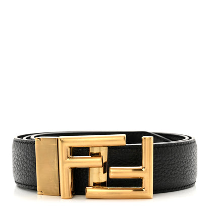 Fendi Cuoio Romano FF Buckle Belt 120 48 Black 1 of 5