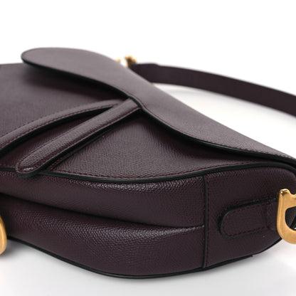 Christian Dior Grained Calfskin Saddle Bag Burgundy 9 of 9