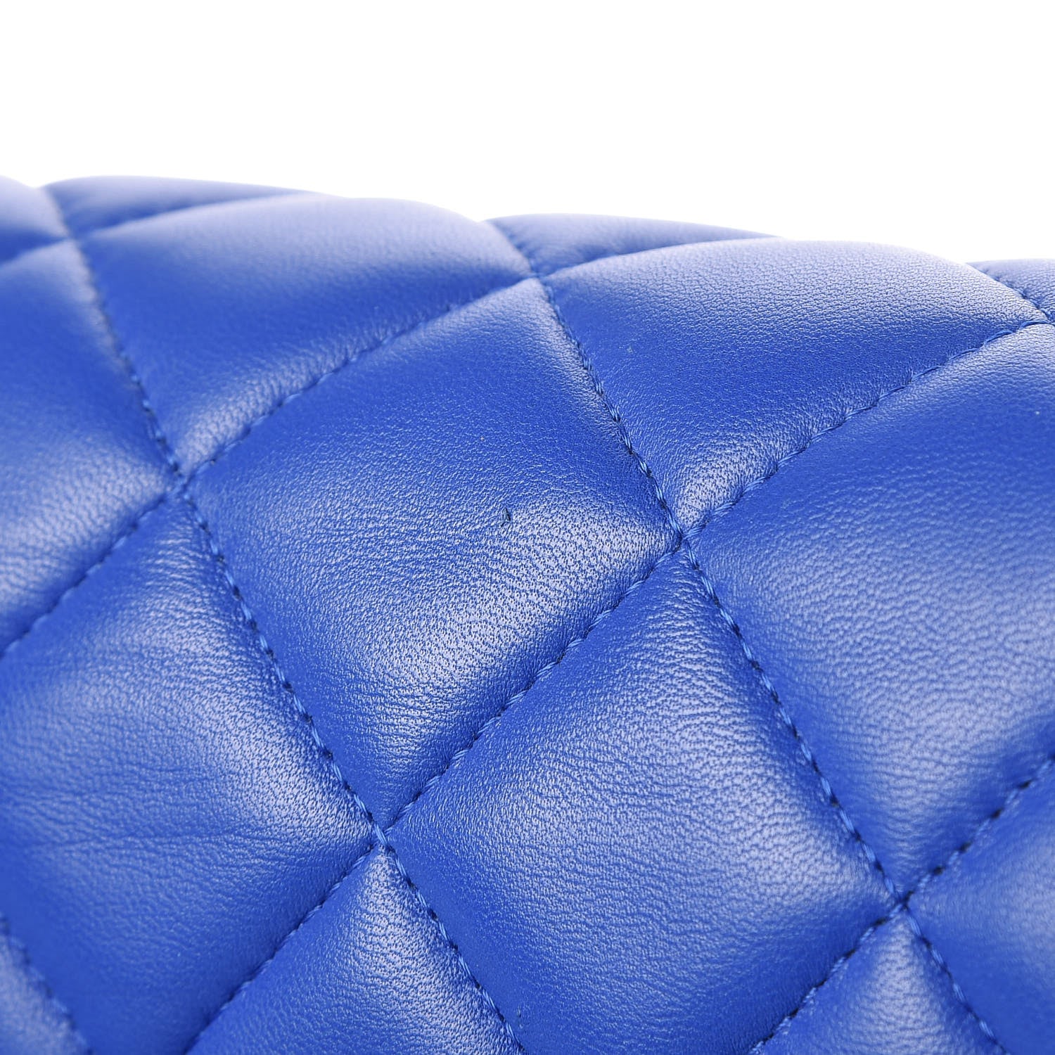 Chanel Lambskin Quilted Maxi Double Flap Blue 10 of 11