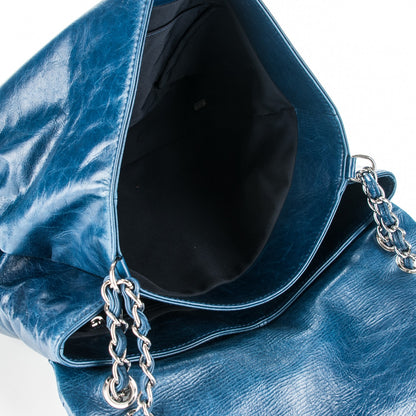 Chanel Shiny Lambskin Quilted Large Trianon Messenger Flap Marine 5 of 7