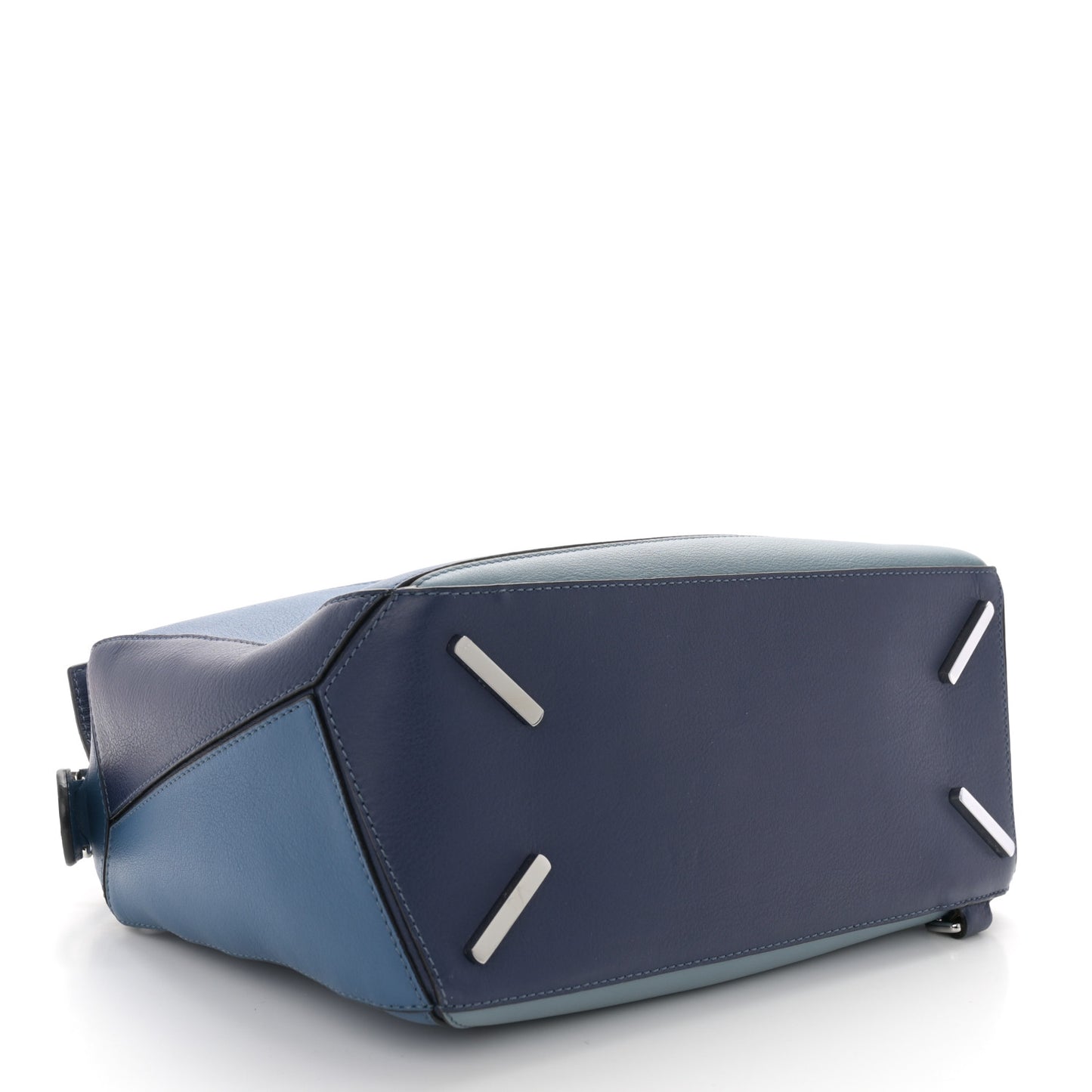 Calfskin Medium Puzzle Bag Marine Stone Steel Blue
