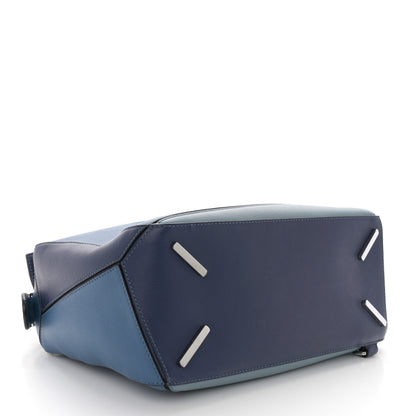 Loewe Calfskin Medium Puzzle Bag Marine Stone Steel Blue 4 of 11