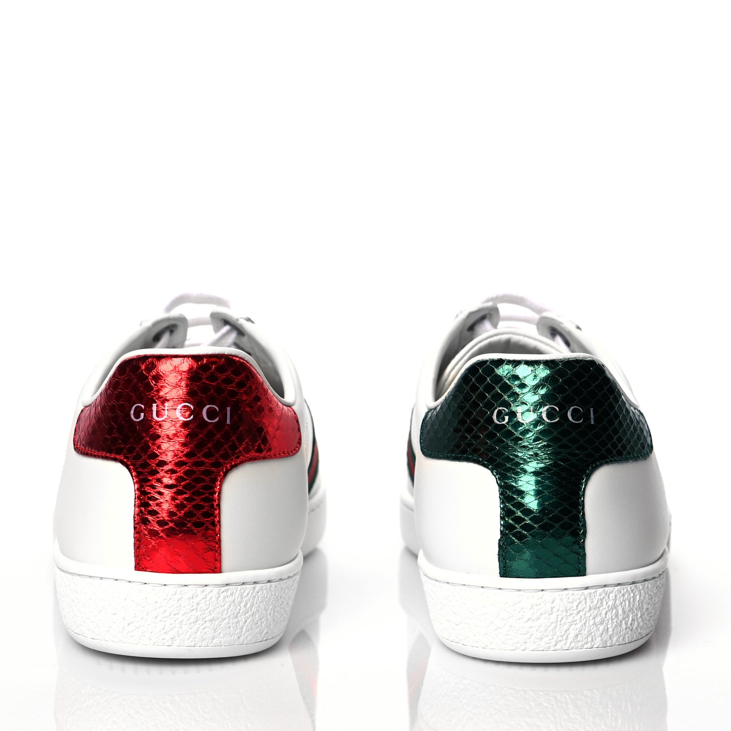 Calfskin Ayers Bee Embroidered Womens Ace Sneakers 37.5 White Green