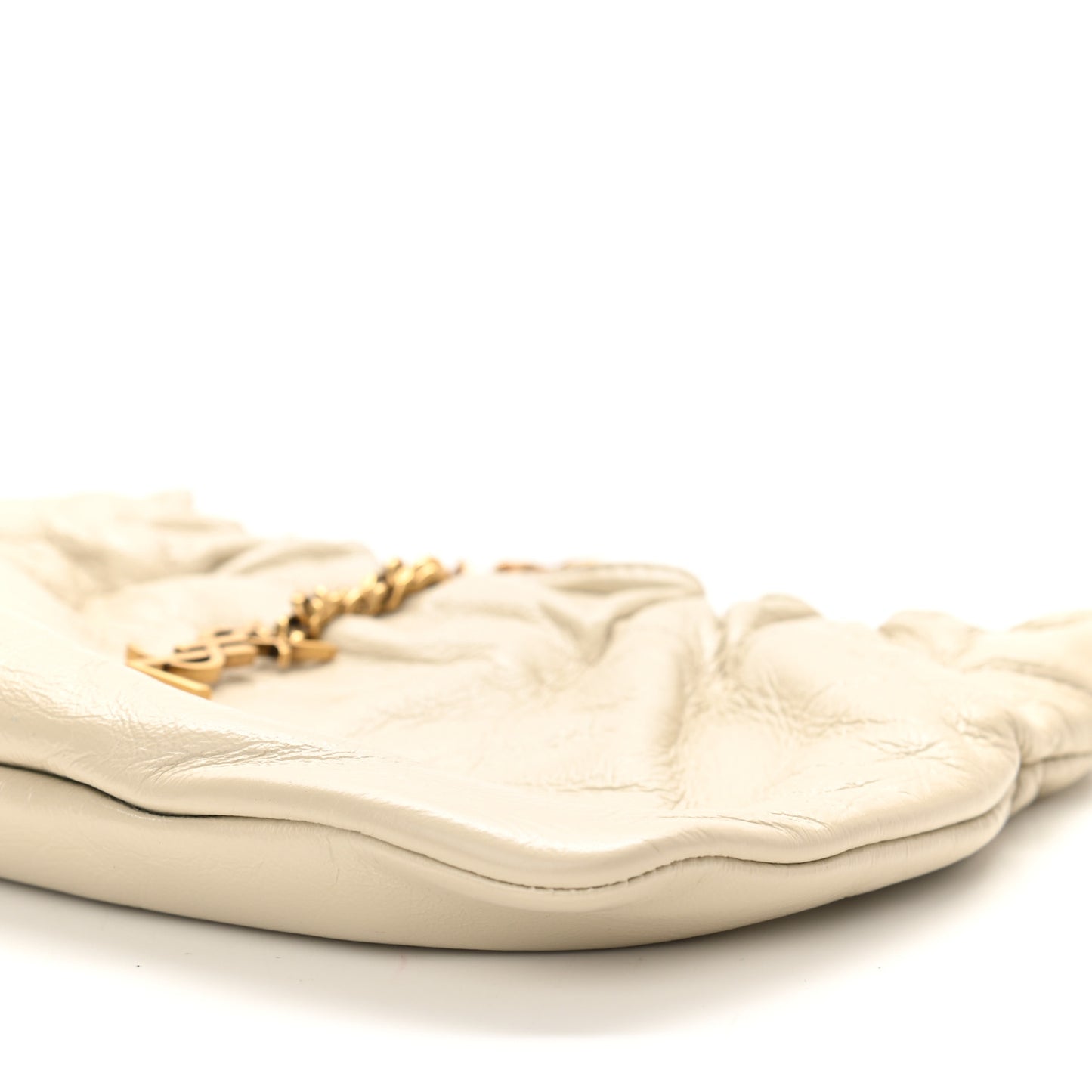 Calfskin Pac Pac Ruched Hobo Winter White