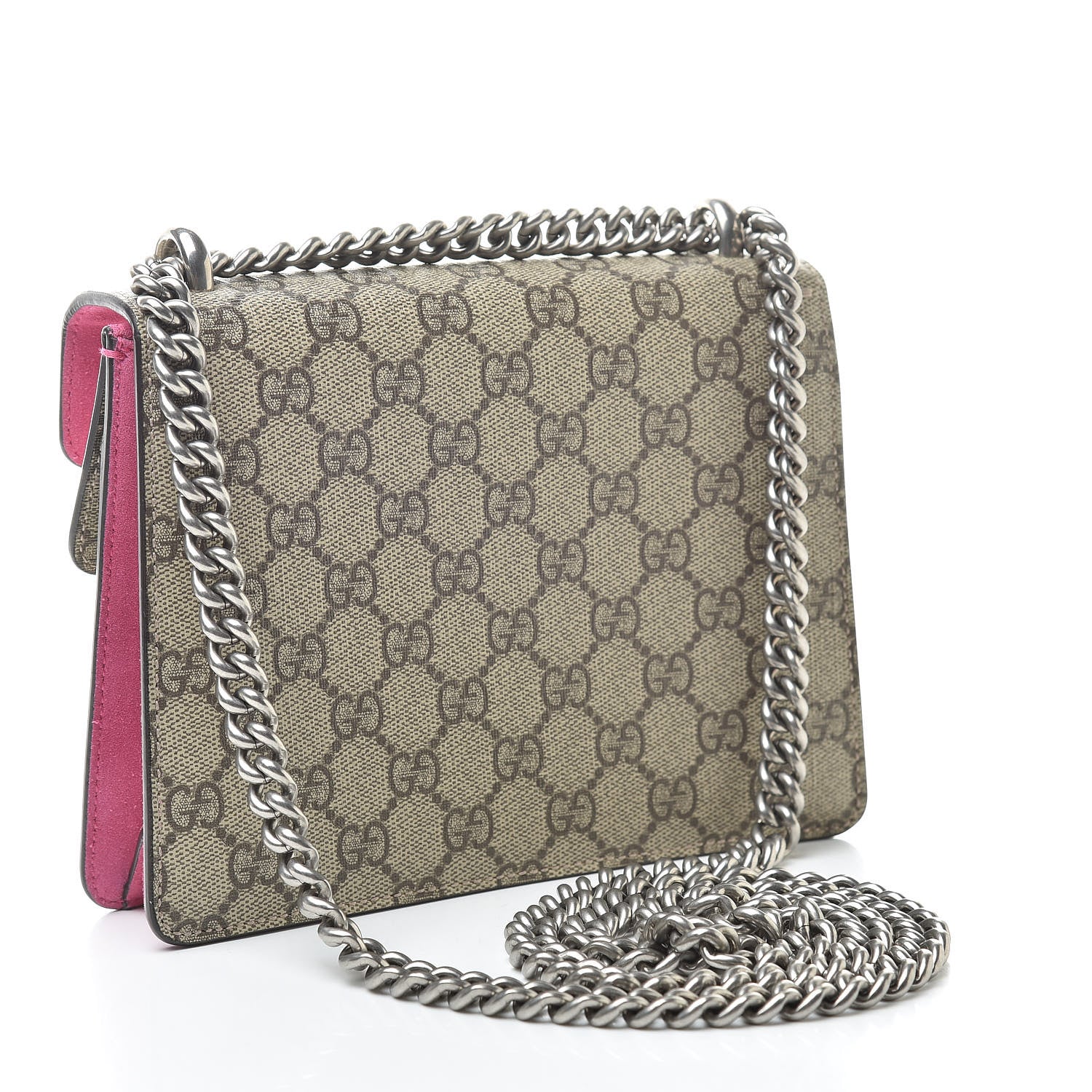 Gucci GG Supreme Monogram Mini Dionysus Shoulder Bag Pink 3 of 14