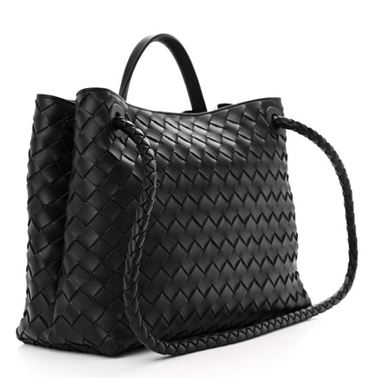Bottega Veneta Nappa Intrecciato Medium Andiamo Shoulder Bag Black 3 of 10