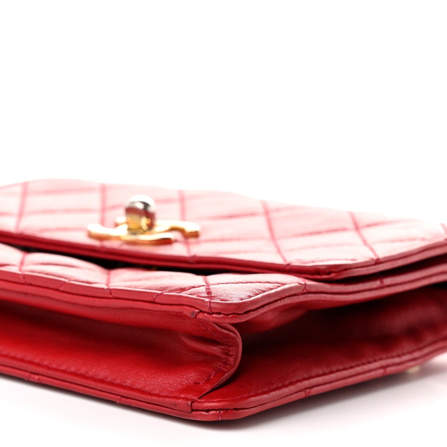 Chanel Lambskin Quilted Flap Waist Belt Bag 75 30 Red 11 of 11