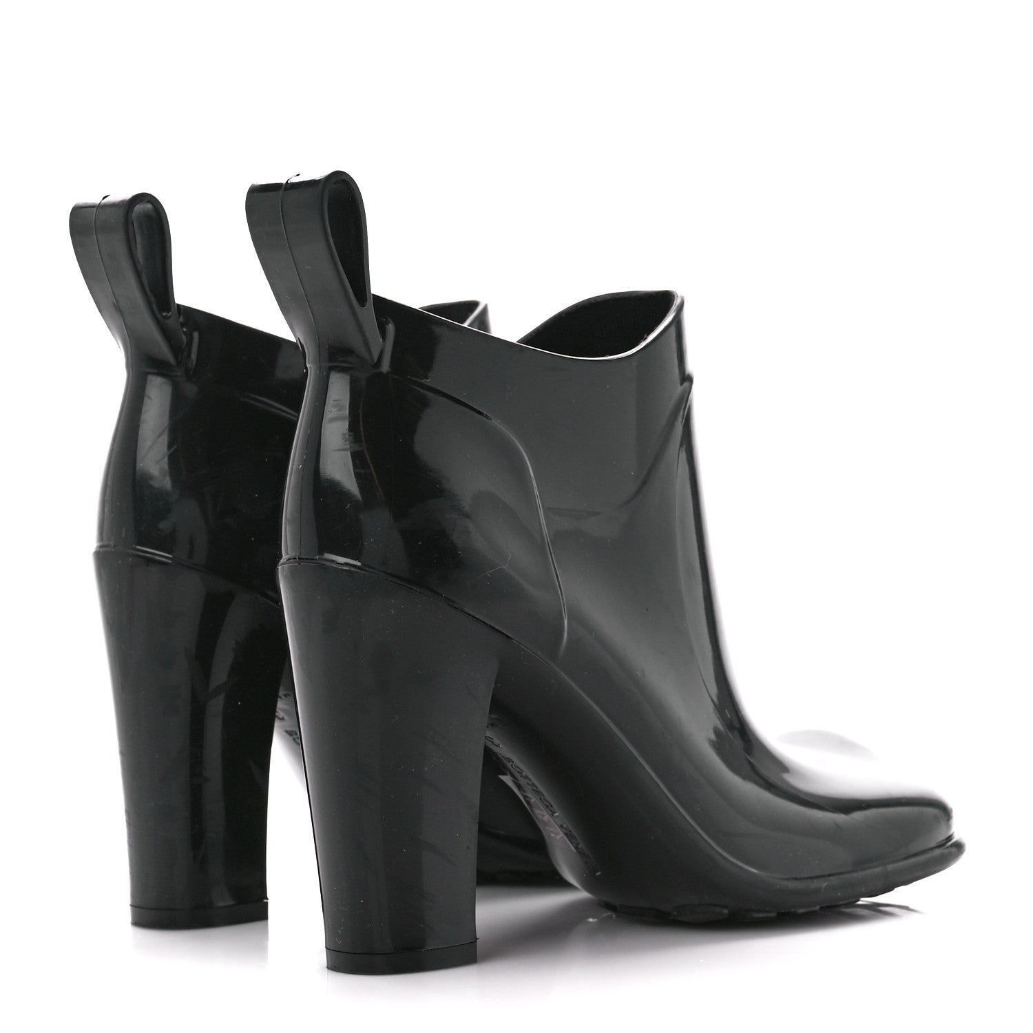 Bottega Veneta Rubber Shine Ankle Boots 37 Black 4 of 7
