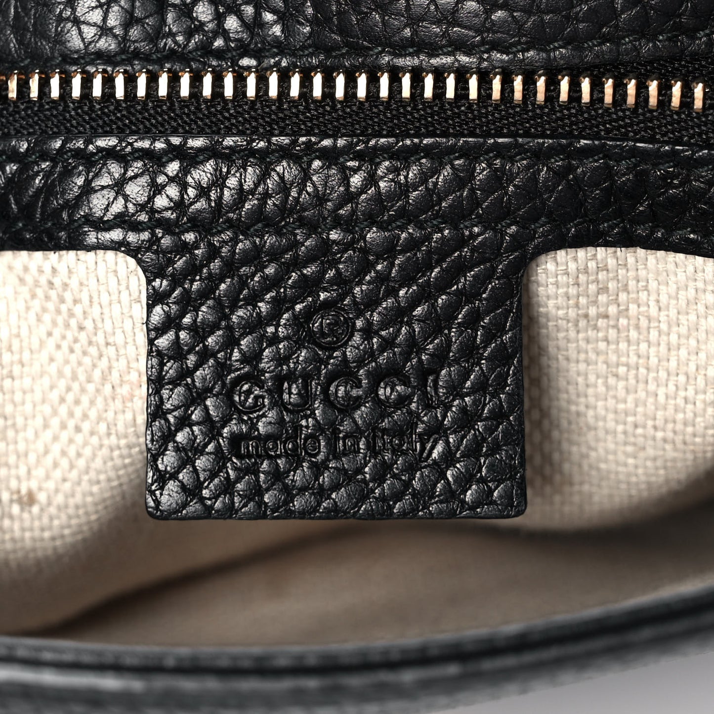 Pebbled Calfskin Medium Soho Flap Crossbody Black