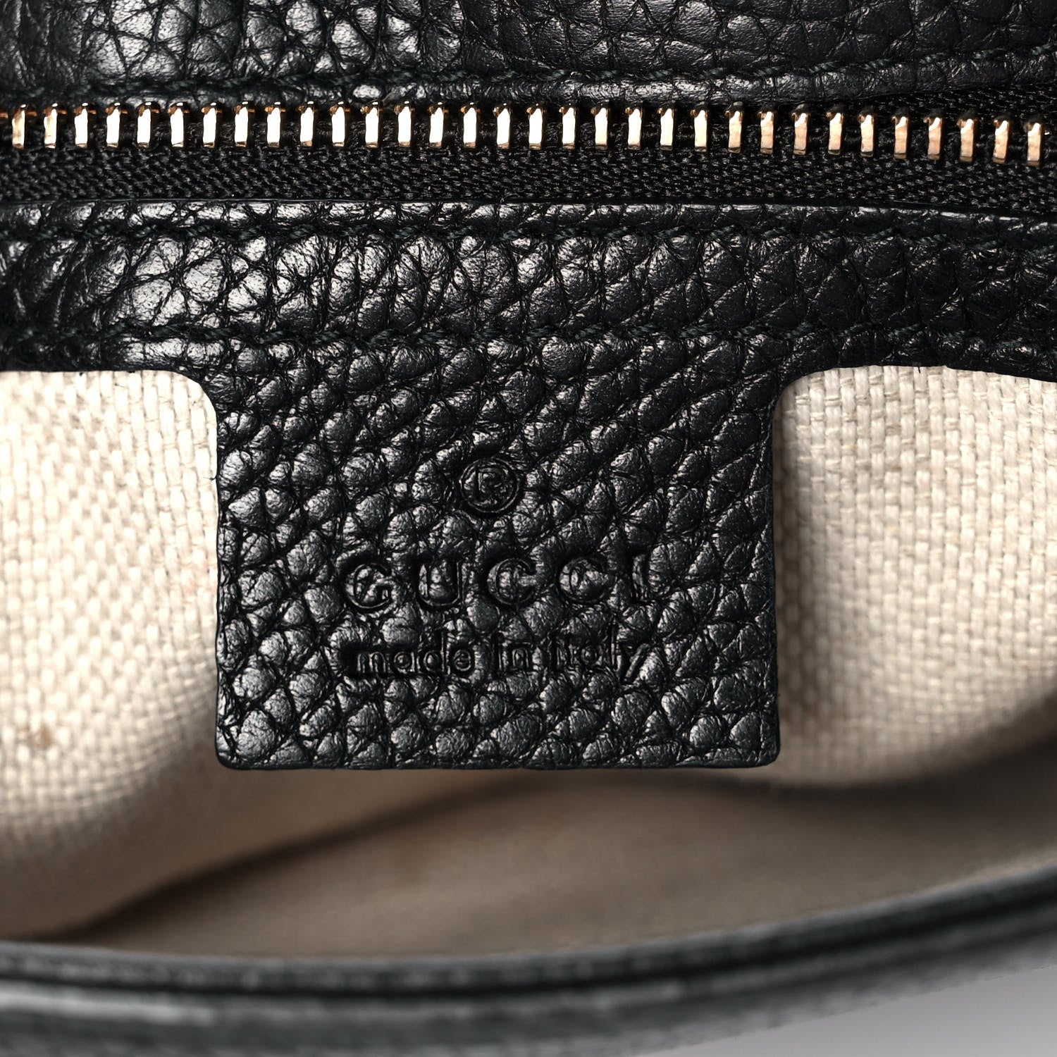 Gucci Pebbled Calfskin Medium Soho Flap Crossbody Black 6 of 13