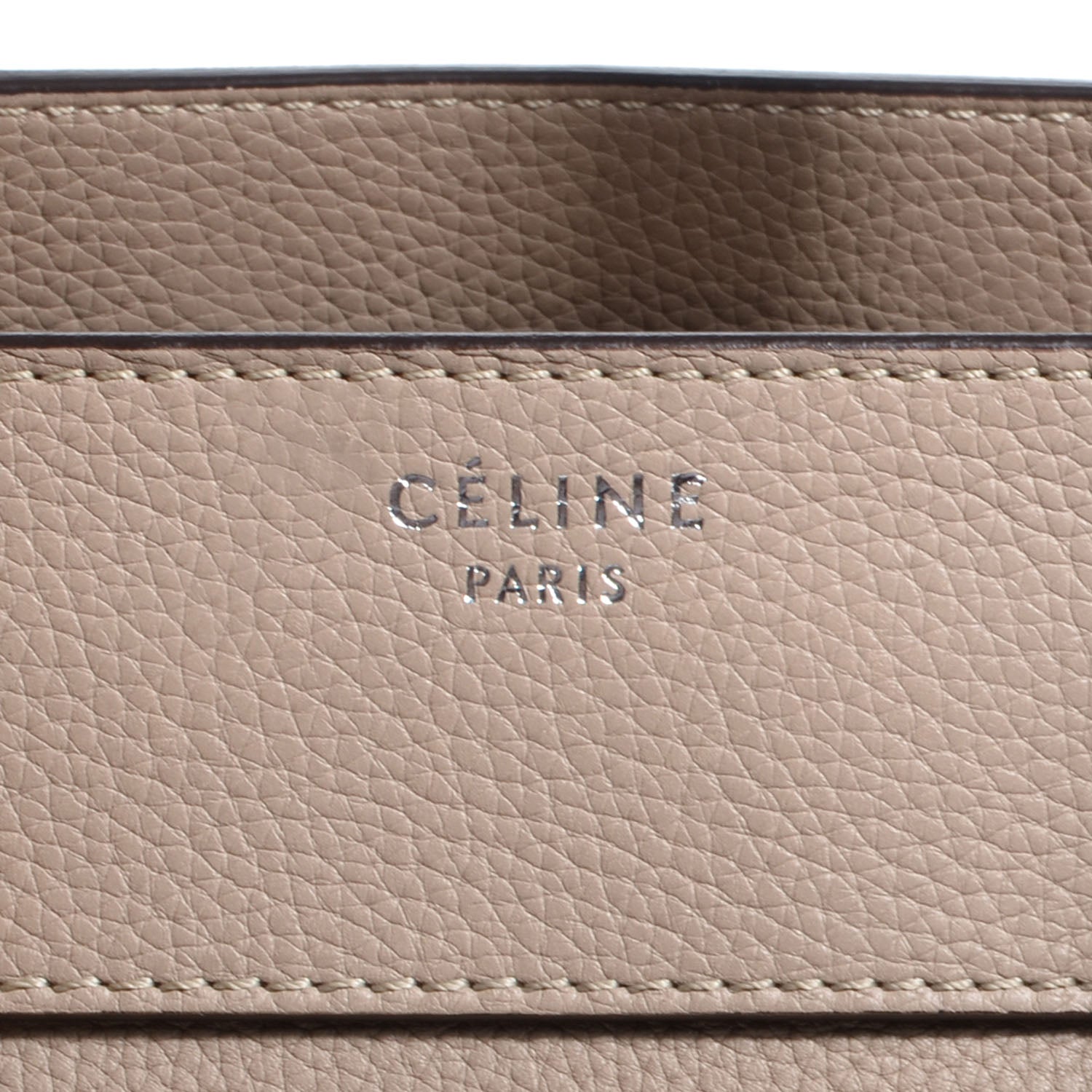 Celine Drummed Calfskin Mini Luggage Dune 9 of 9