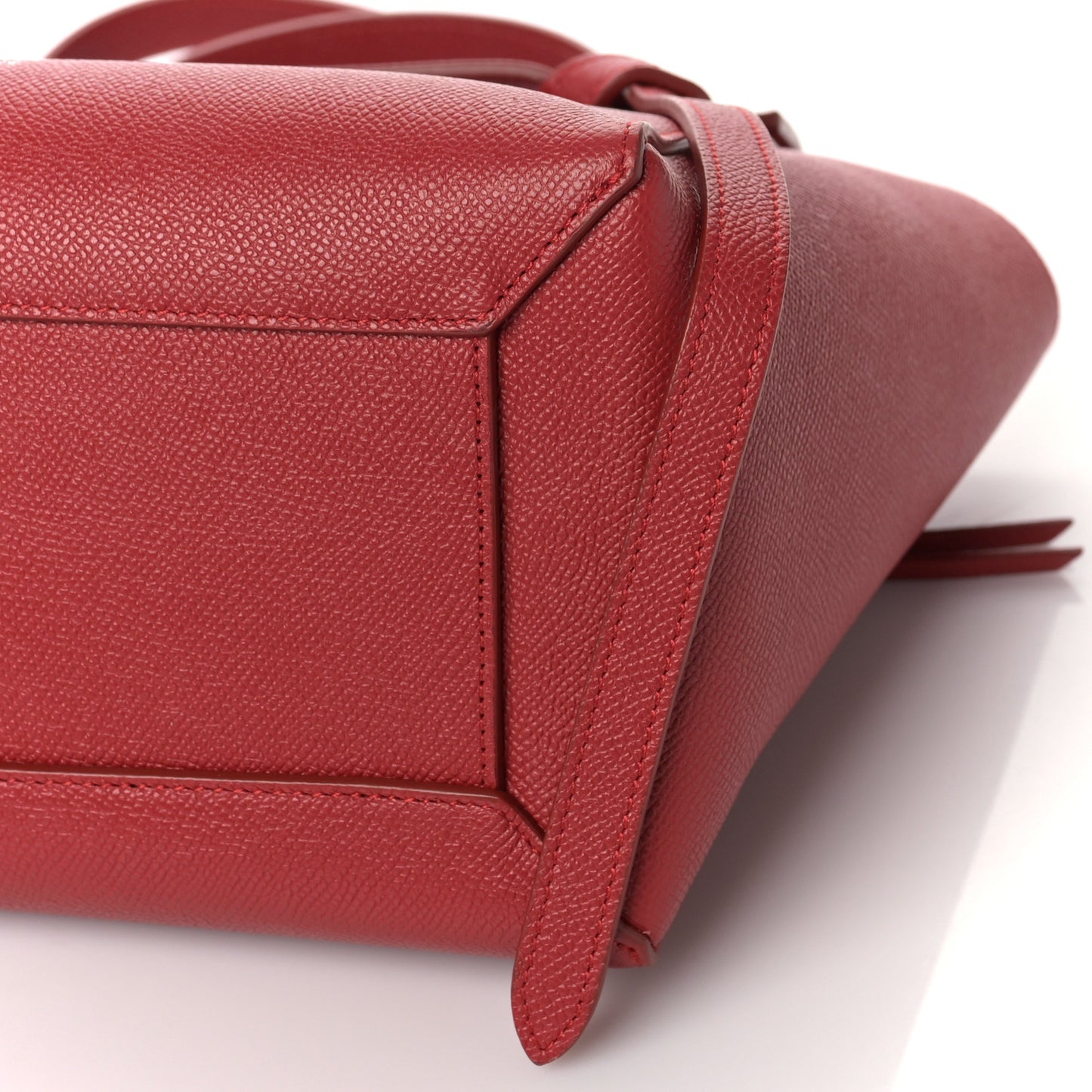 Baby Grained Calfskin Micro Belt Bag Coquelicot