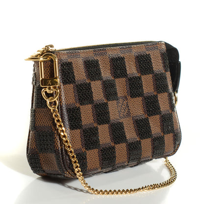 Louis Vuitton Damier Paillettes Mini Pochette Accessories Black 2 of 6