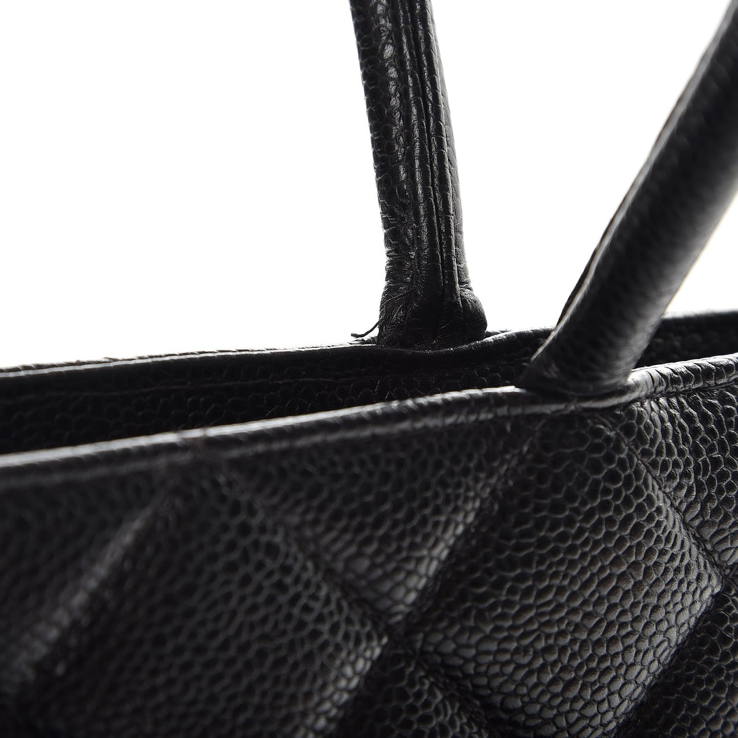 Caviar Quilted Medallion Tote Black