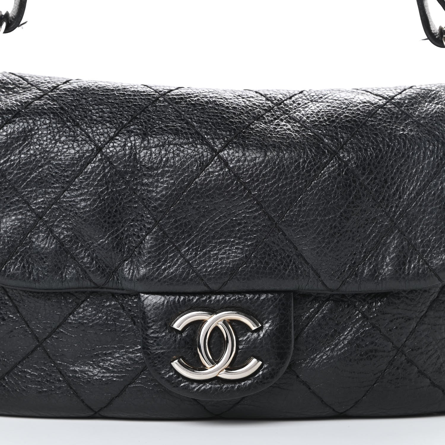 Chanel Glazed Calfskin Stitched On The Road Flap Black 8 of 16