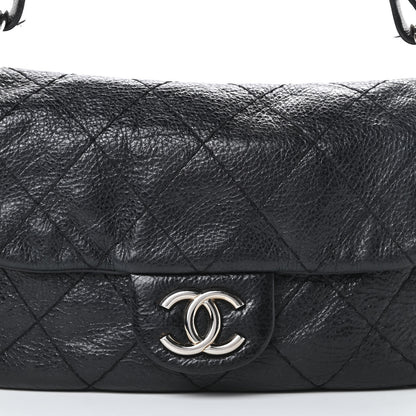 Chanel Glazed Calfskin Stitched On The Road Flap Black 8 of 16