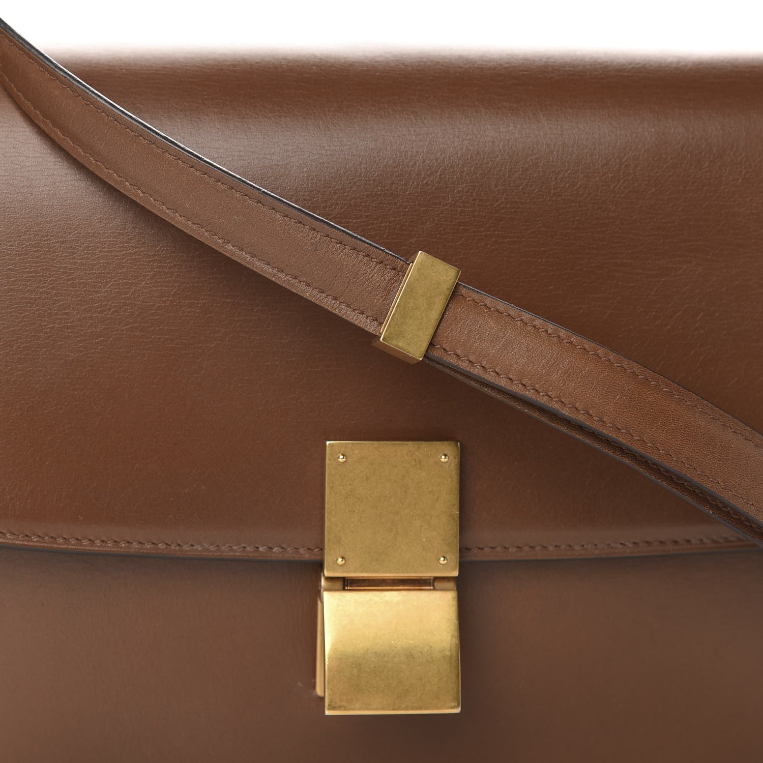 Celine Box Calfskin Medium Classic Box Flap Bag Camel 13 of 13