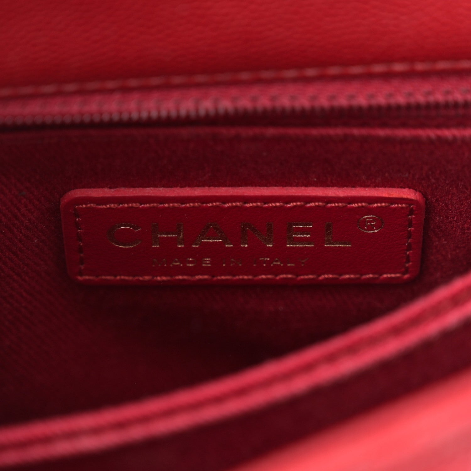 Chanel Caviar Lizard Embossed Quilted Mini Coco Handle Flap Red 6 of 10