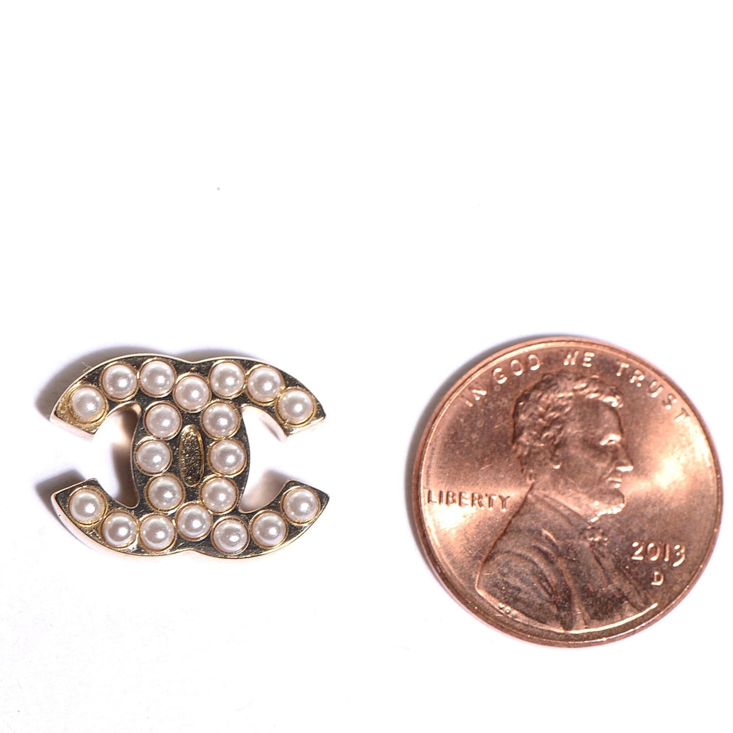 Pearl CC Earrings Gold