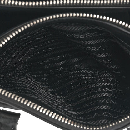 Prada Satin Crystal Mini Galleria Double Zip Tote Metal 5 of 12