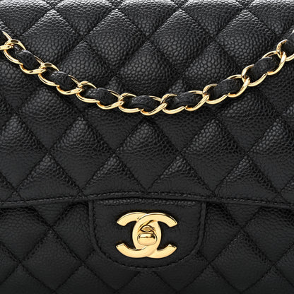 Chanel Caviar Quilted Medium Double Flap Black 8 of 12