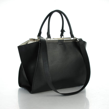 Fendi Vitello Dolce Shiny Nappa Petite 3Jours Tote Black 3 of 8