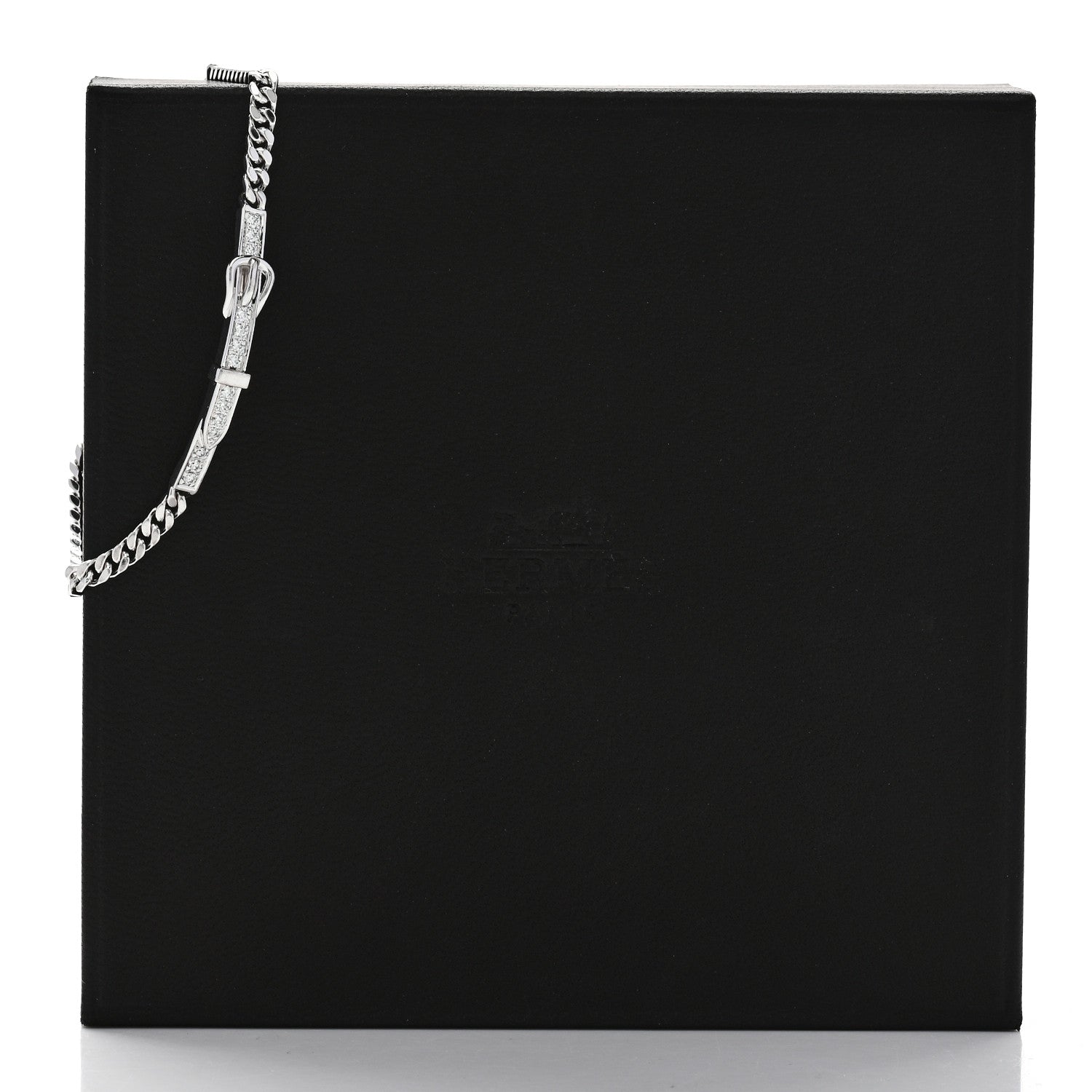 Hermes 18K White Gold Diamond Etriviere Bracelet 4 of 4