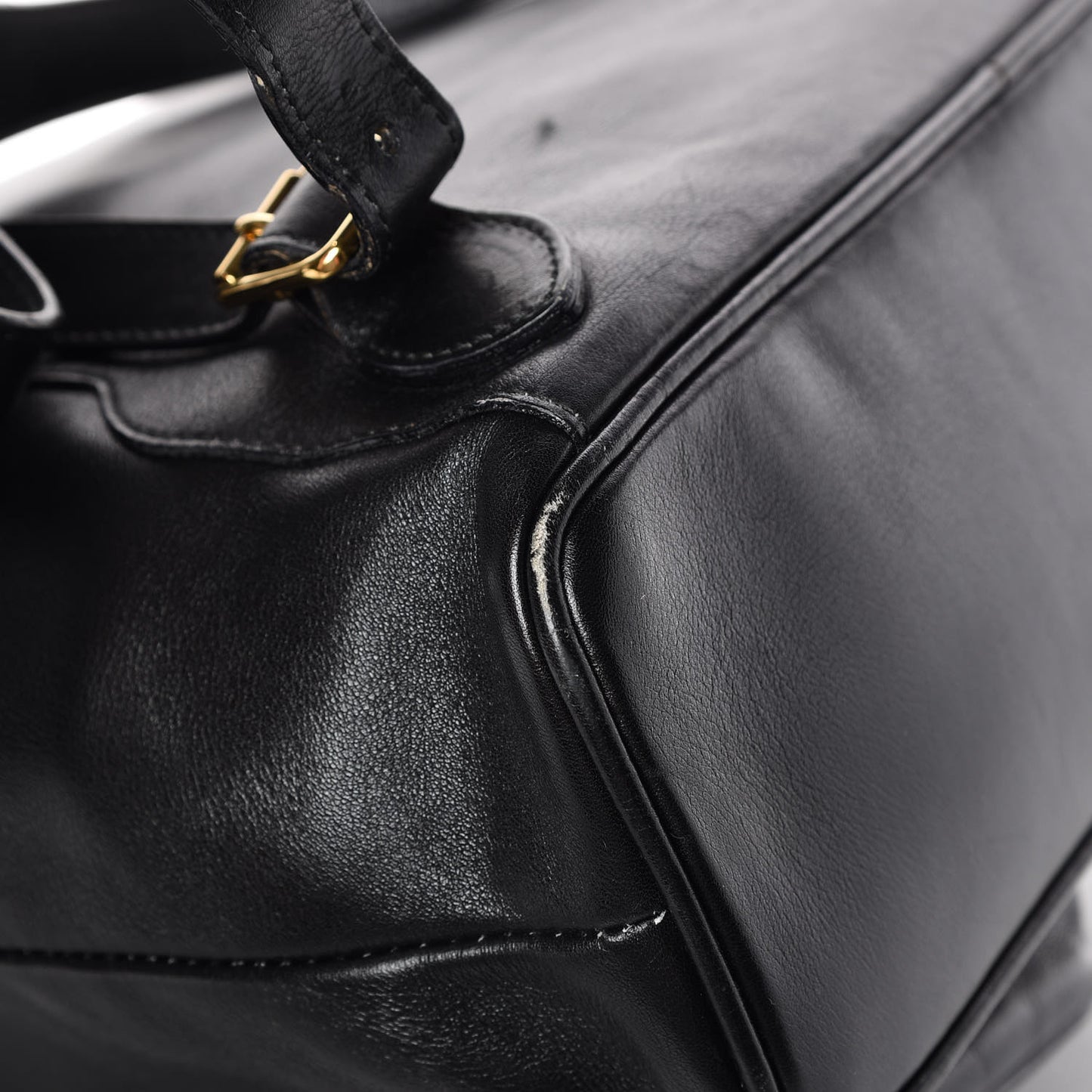 Calfskin Bamboo Backpack Black