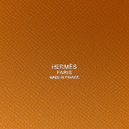 Hermes Epsom Tressage De Cuir Picotin Lock 18 PM Amber 6 of 9