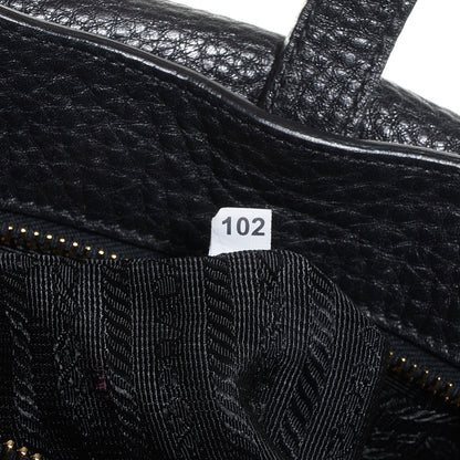 Prada Vitello Daino Shoulder Flap Bag Nero Black 7 of 10