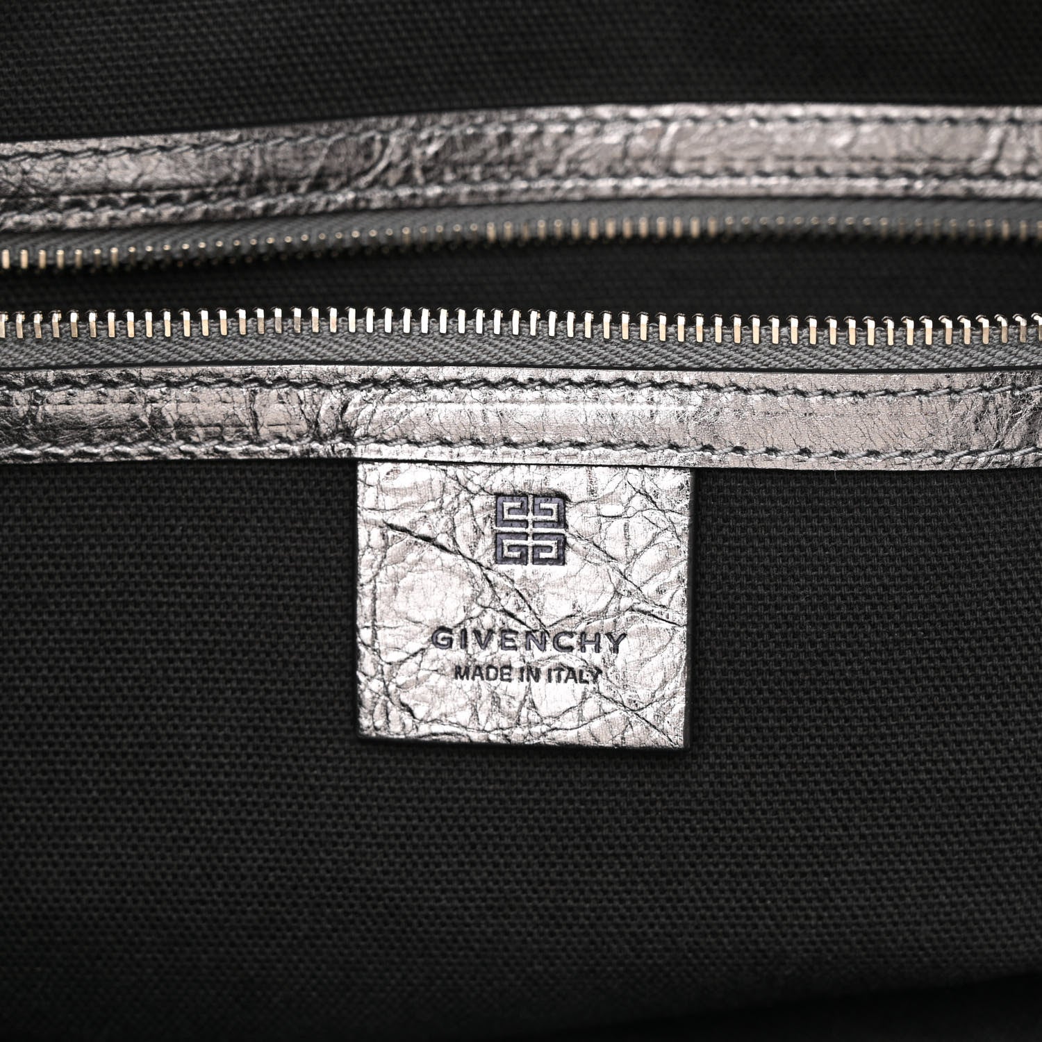 Givenchy Metallic Calfskin Medium Voyou Bag Silver 6 of 10