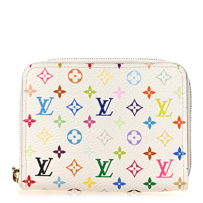 Louis Vuitton Monogram Multicolor Zippy Coin Purse Wallet White 1 of 7