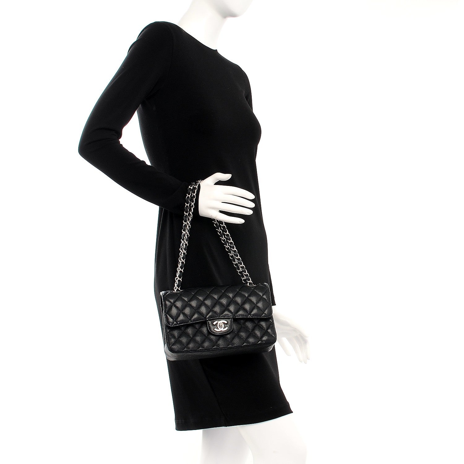 Chanel Caviar Quilted Small Double Flap Black 2 of 10