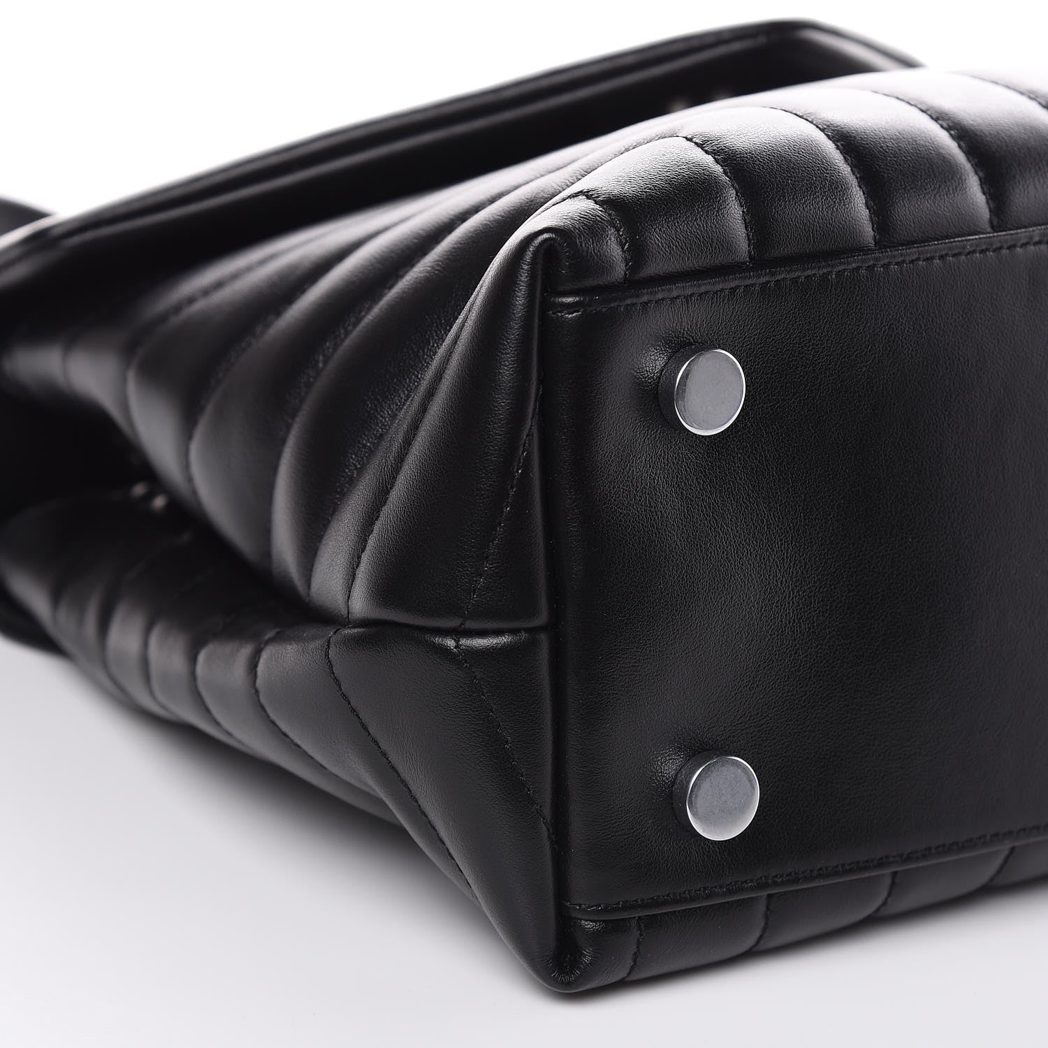 Saint Laurent Calfskin Y Quilted Monogram Medium Loulou Satchel Black 8 of 12